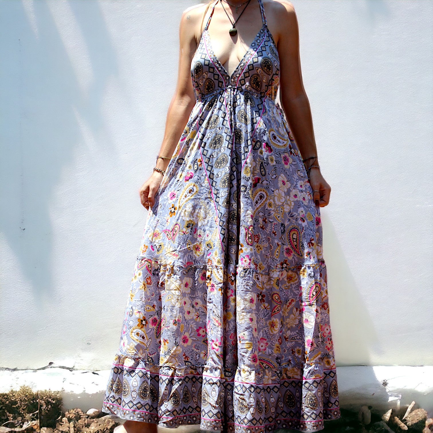 Bohemian Paisley Maxi Silk Dress - Secret Sense | Boho Fashion in Cape Town & Gauteng Bohemian Paisley Maxi Silk Dress - Secret Sense | Boho Fashion in Cape Town & Gauteng
