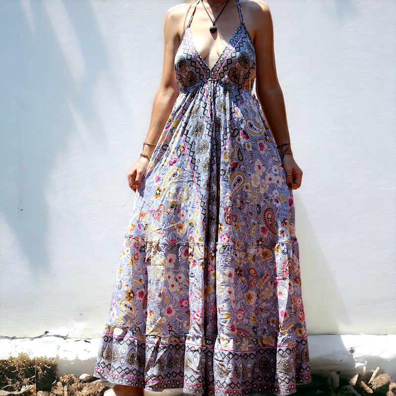 bohemian dresses cape town Gabrielle | Bohemian Slit Maxi Dress