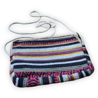 Himalayan Hemp Rectangle Bag Maroon and White
