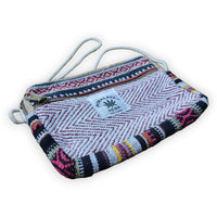 Himalayan Hemp Rectangle Bag Maroon and White