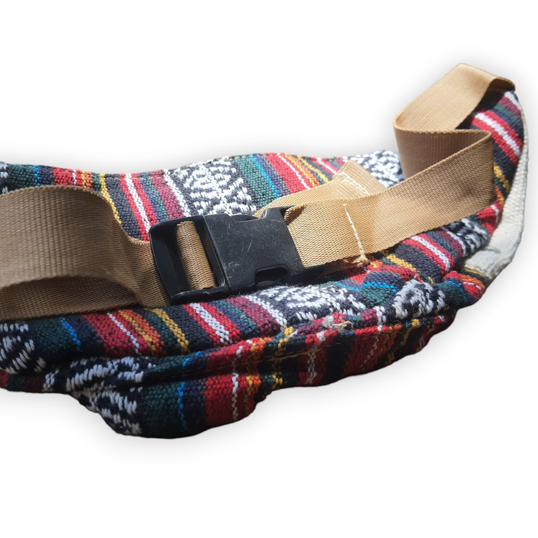 Artisanal Himalayan Hemp Bum Bag with Adjustable Strap and Dual Zippers