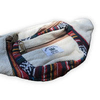 Artisanal Himalayan Hemp Bum Bag with Adjustable Strap and Dual Zippers