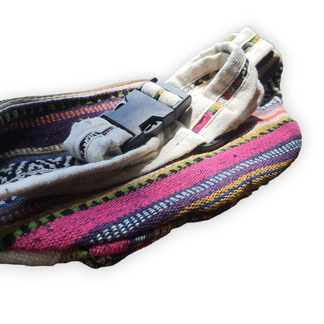 Artisanal Himalayan Hemp Bum Bag with Adjustable Strap and Dual Zippers
