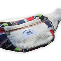 Artisanal Himalayan Hemp Bum Bag with Adjustable Strap and Dual Zippers