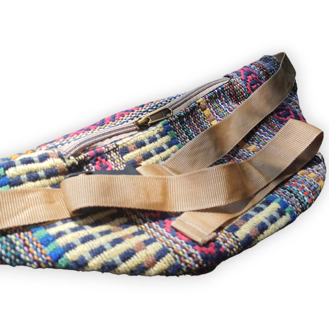 Artisanal Himalayan Hemp Bum Bag with Adjustable Strap and Dual Zippers
