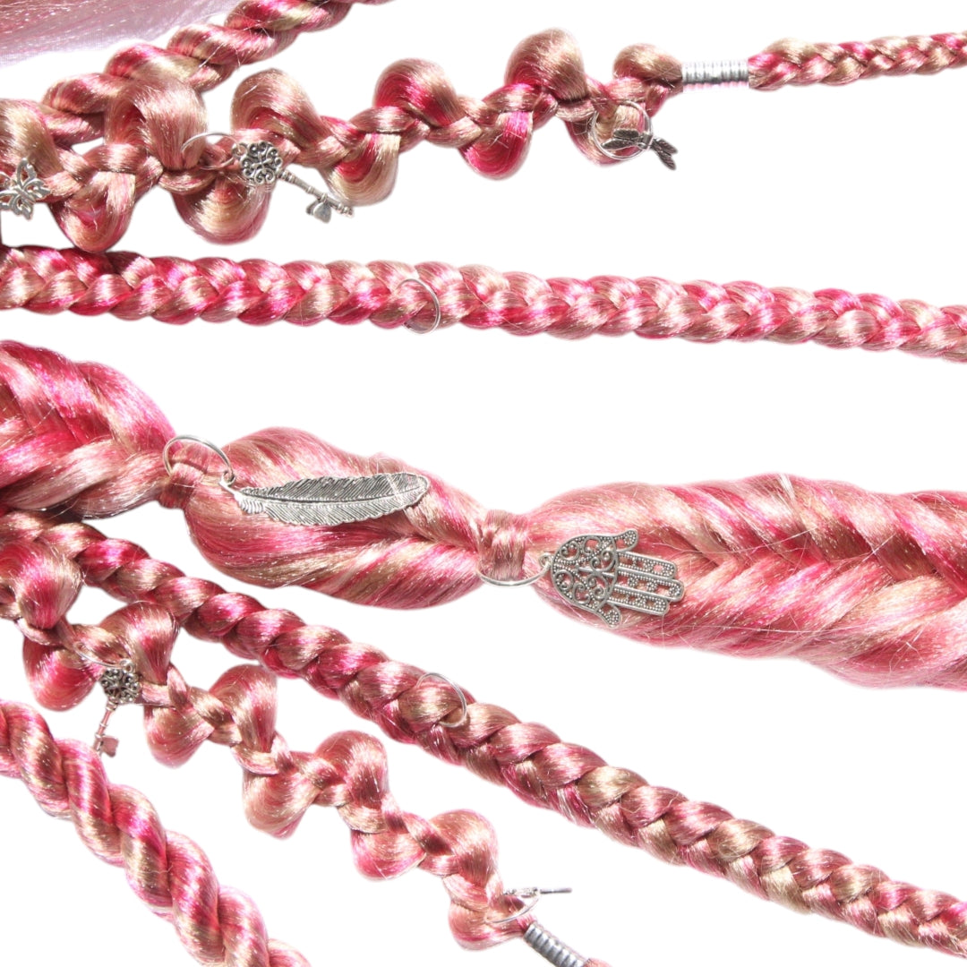 Tie-In Braided Hair Extension Pinky Pie