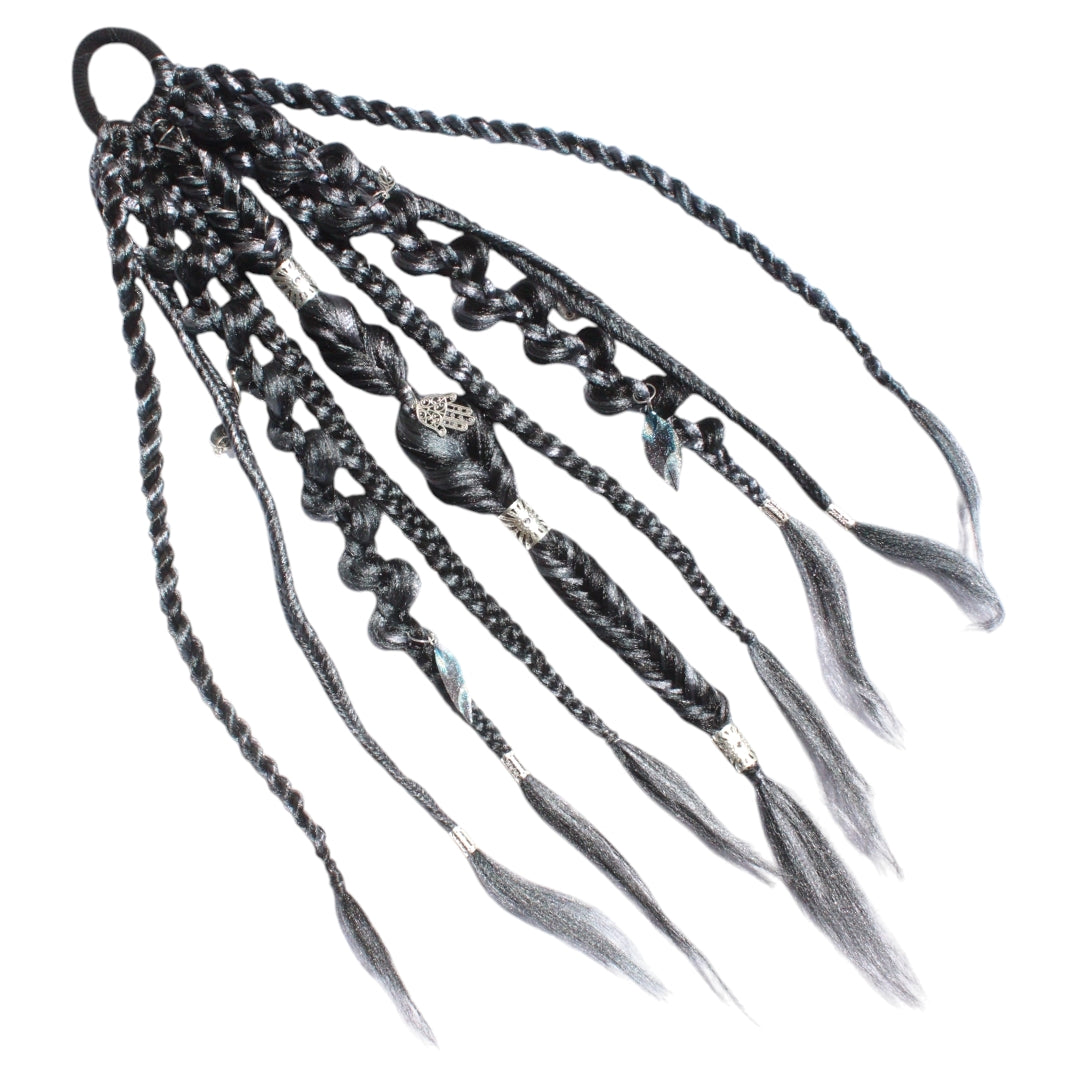 Tie-In Braided Hair Extension Midnight Blue