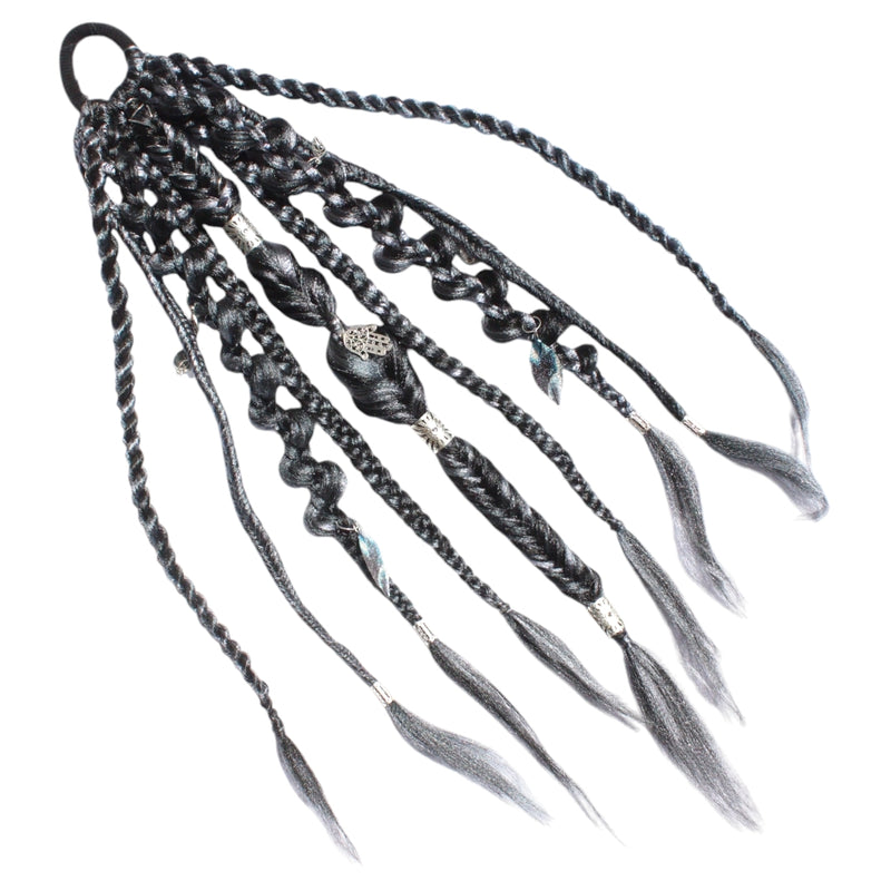 Tie-In Braided Hair Extension Midnight Blue