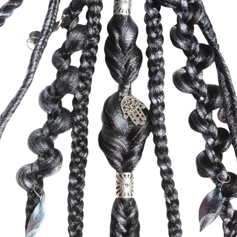 Tie-In Braided Hair Extension Midnight Blue