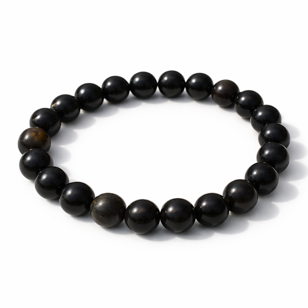 Black Obsidian Crystal bracelet on a white background - Secret Sense South Africa