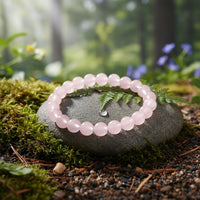 Rose Quartz Crystal Bracelet 8mm (18cm)