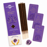 Sacred Elements Amethyst Peace Crystal Smudge Incense Kit