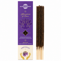 Sacred Elements Amethyst Peace Crystal Smudge Incense Kit