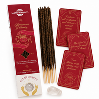 Sacred Elements Clear Quartz Crystal Smudge and Incense Kit