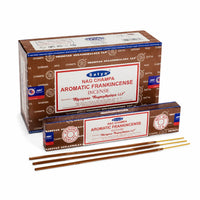 Satya Aromatic Frankincense incense sticks 12 Box of 15g pack, hand-rolled masala incense, Secret Sense South Africa