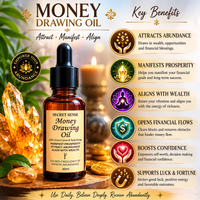 Secret Sense Money Drawing Oil with Citrine Crystal – 30ml