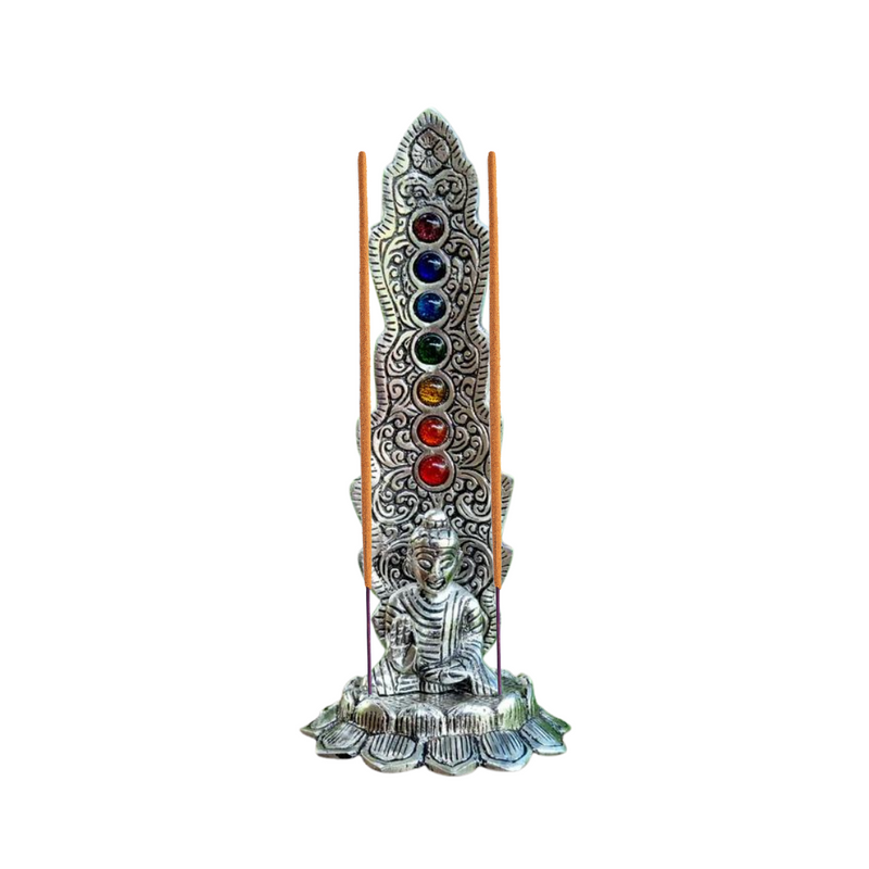 Metal Buddha 7 Chakra Incense Holder