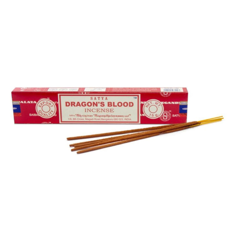 Satya Dragon's Blood Masala Incense Sticks for meditation and spiritual tranquility