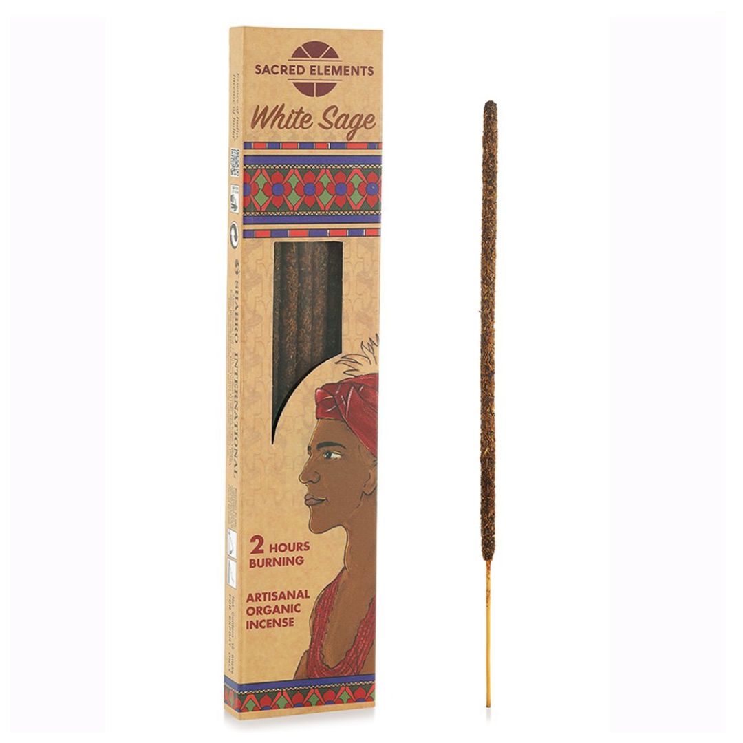 Sacred Elements White Sage Incense sticks - Artisanal Organic Incense