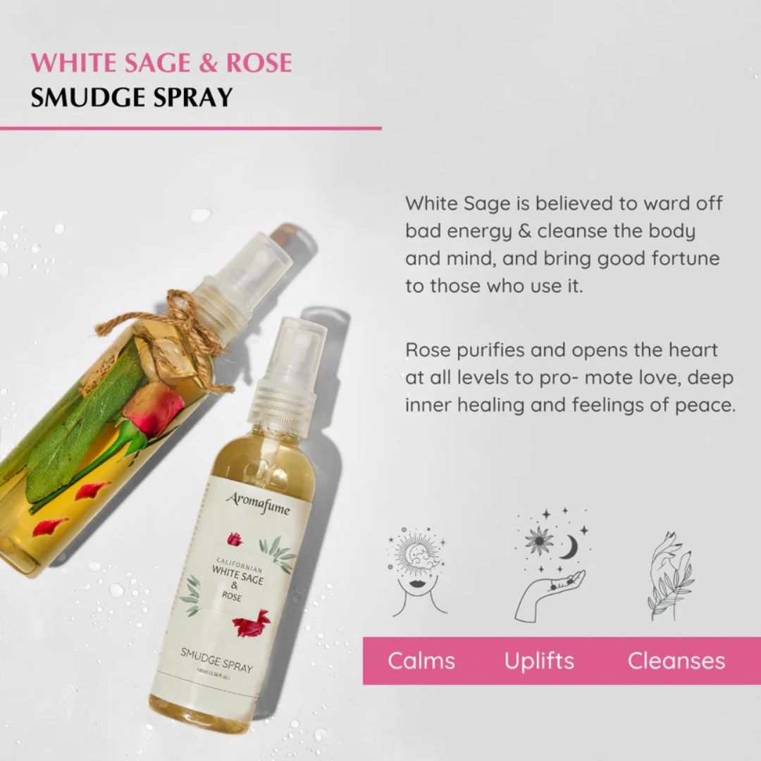 Aromafume White Sage and Rose Spray - 100ml Spray