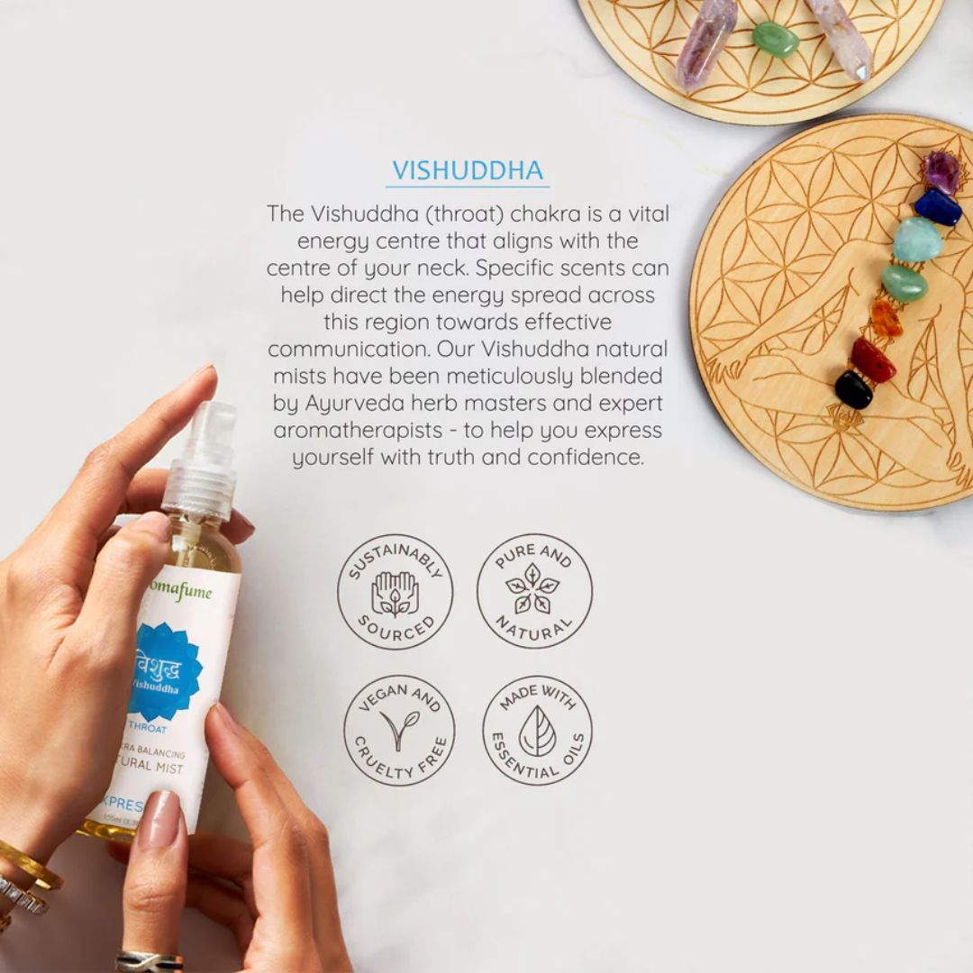 Aromafume 5th - Throat Chakra Natural Mist (100ml)