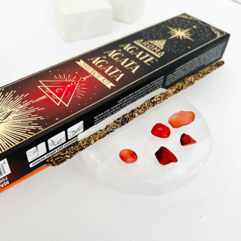 Aroma Crystal Scents - Agate Incense Sticks with Crystals