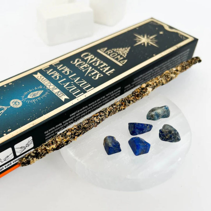 Aroma Crystal Scents - Lapis Lazuli Incense Sticks with Crystals