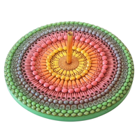 Colourful Mandala Incense Holder front view
