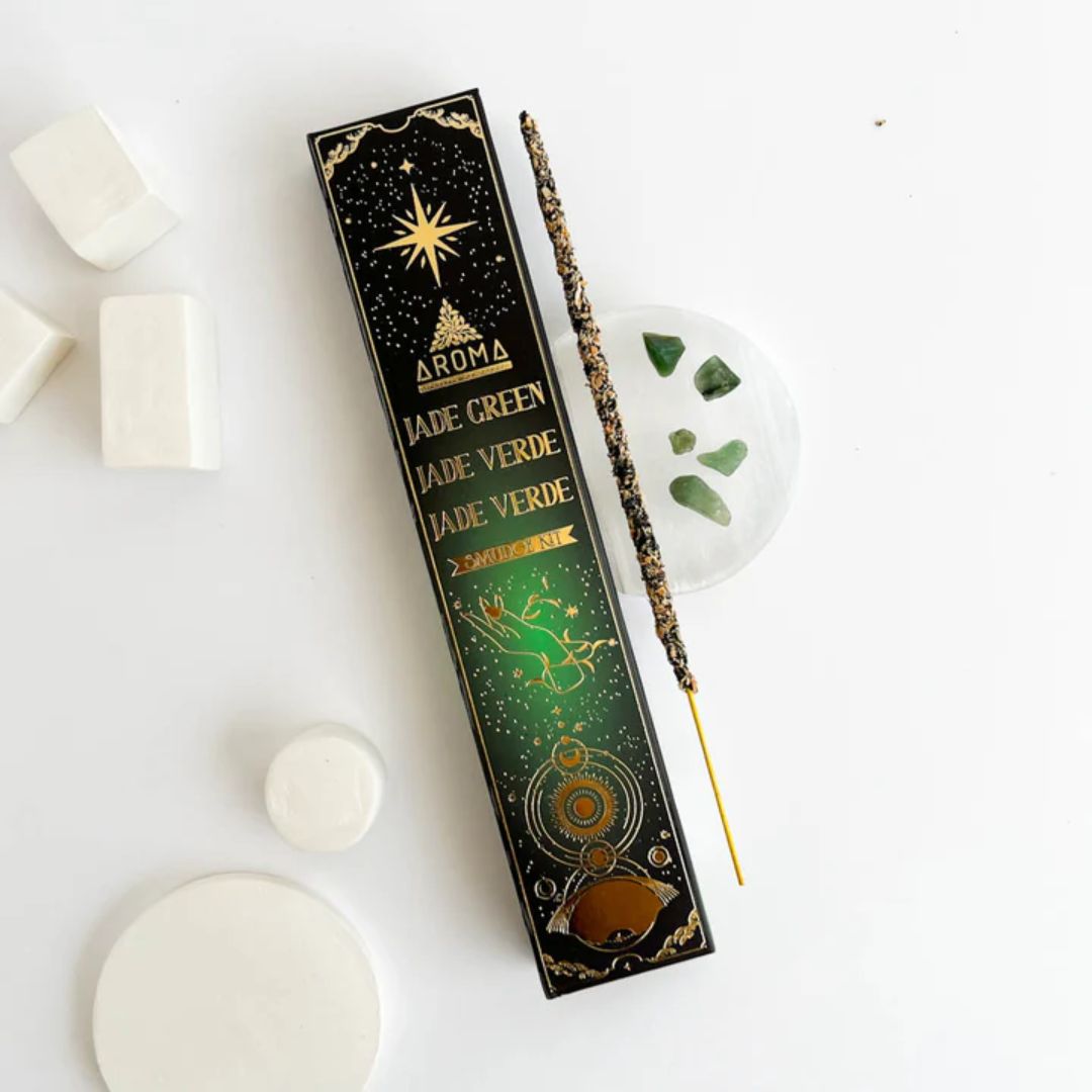 Aroma Crystal Scents - Jade Incense Sticks with Crystals