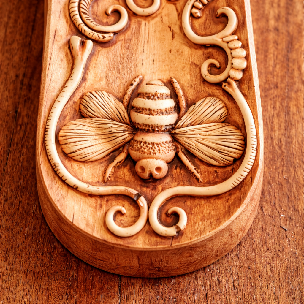 Whimsical Bee Incense Holder – Hand-Painted Incense Burner