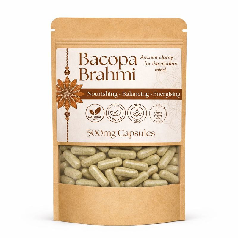 Bacopa Brahmi Capsules 500mg – Focus • Awareness • Clarity