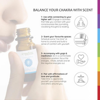 Seven chakra essential oil bottles in gift box