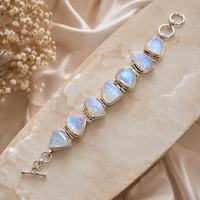 chunky rainbow moonstone bracelet