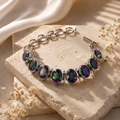 sterling silver mystic topaz bracelet