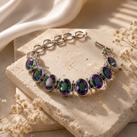 sterling silver mystic topaz bracelet