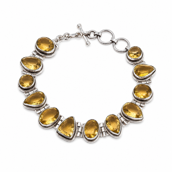 Sterling silver citrine bracelet