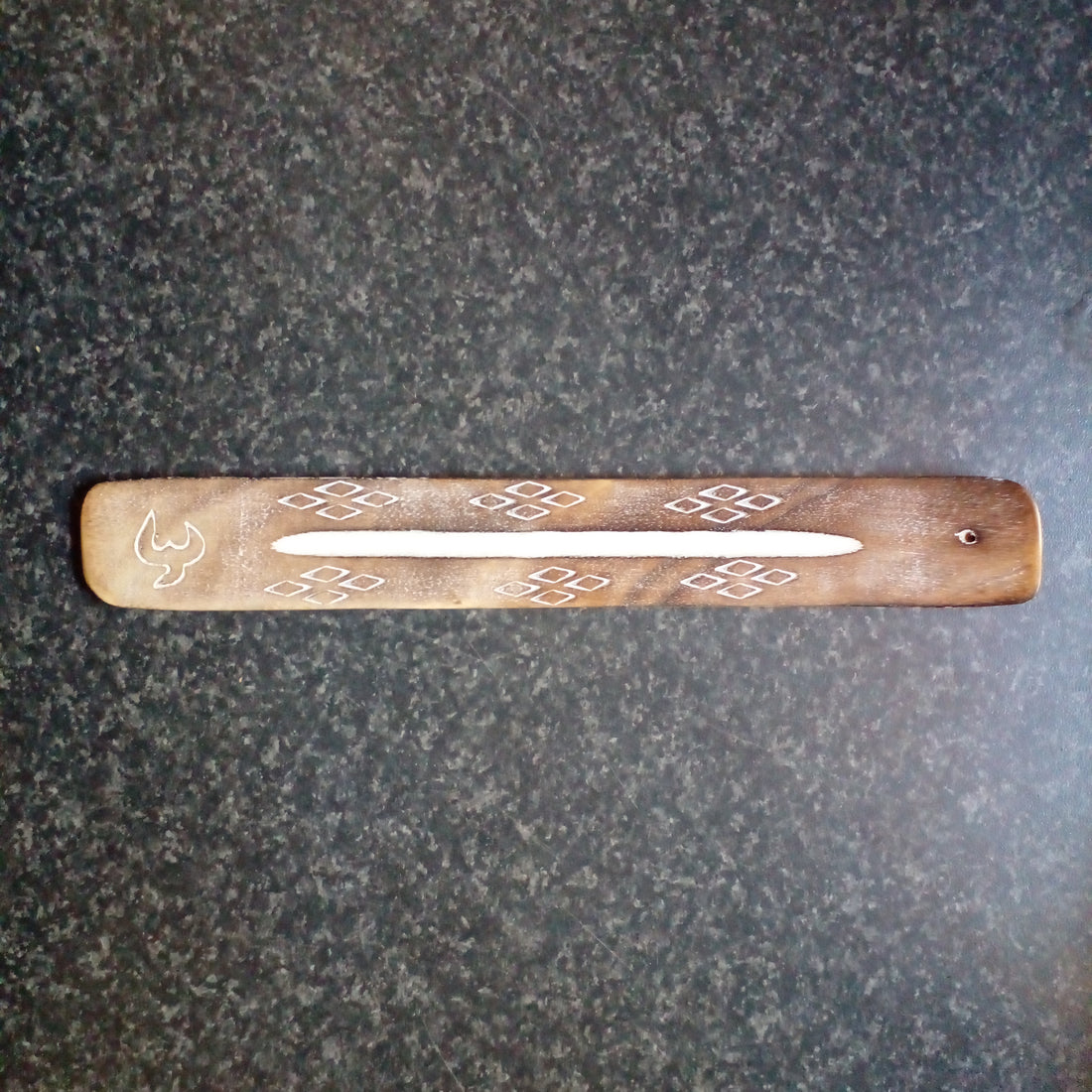 Hand-painted Wooden Incense Holder with Intricate Designs