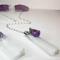 Round Purple Festival Sunglasses - Silver