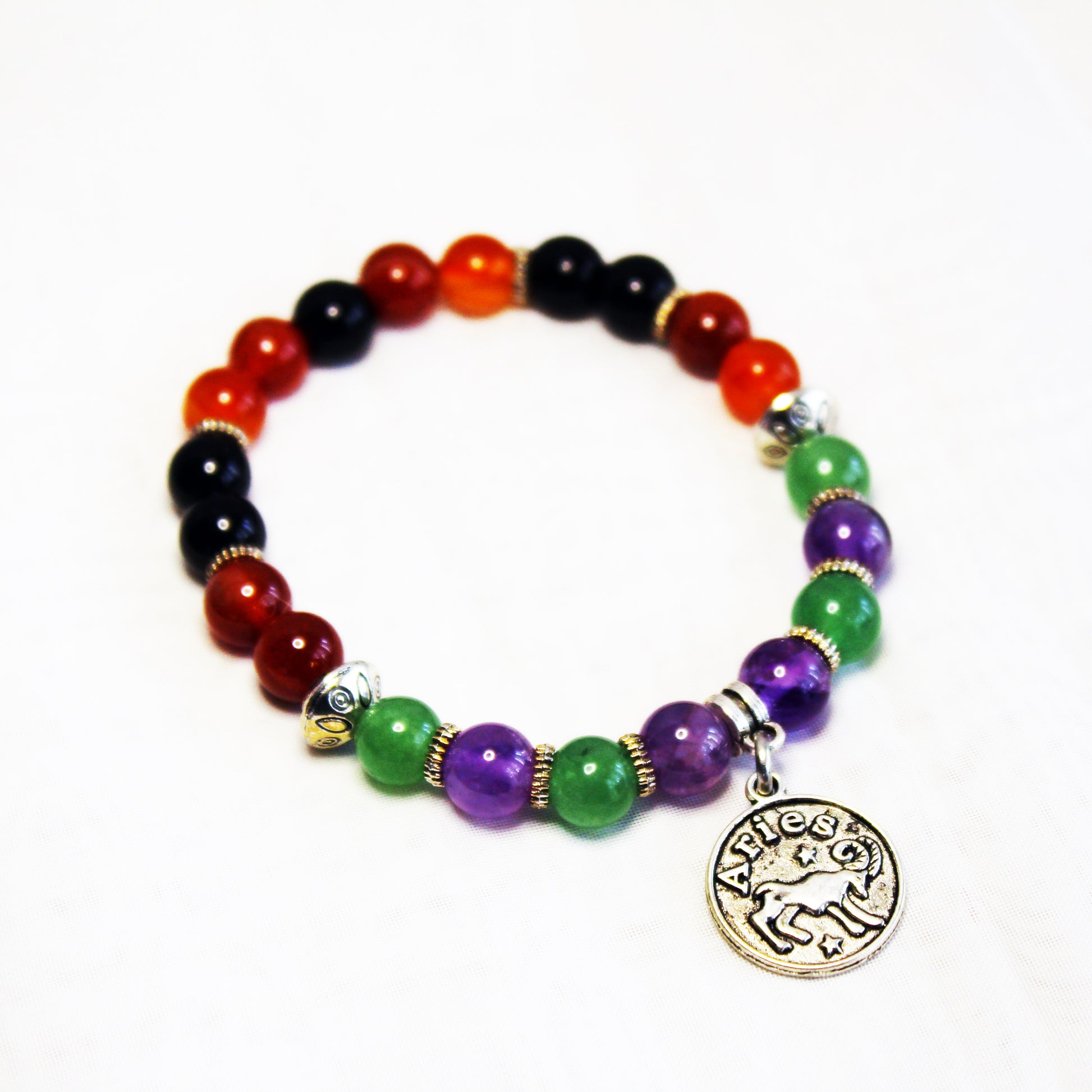 Aries Zodiac Gemstone Bracelet