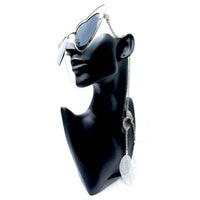 Black Silver Heart Festival Sunglasses