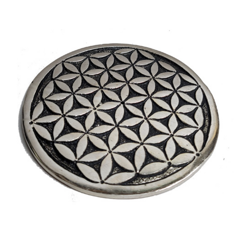 Aluminium Flower of Life Incense Holder