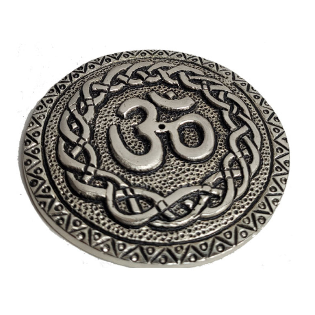 Round Metal OM Incense Burner