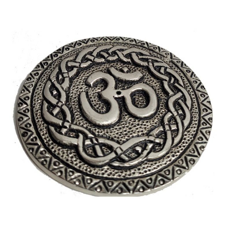 Round Metal OM Incense Burner