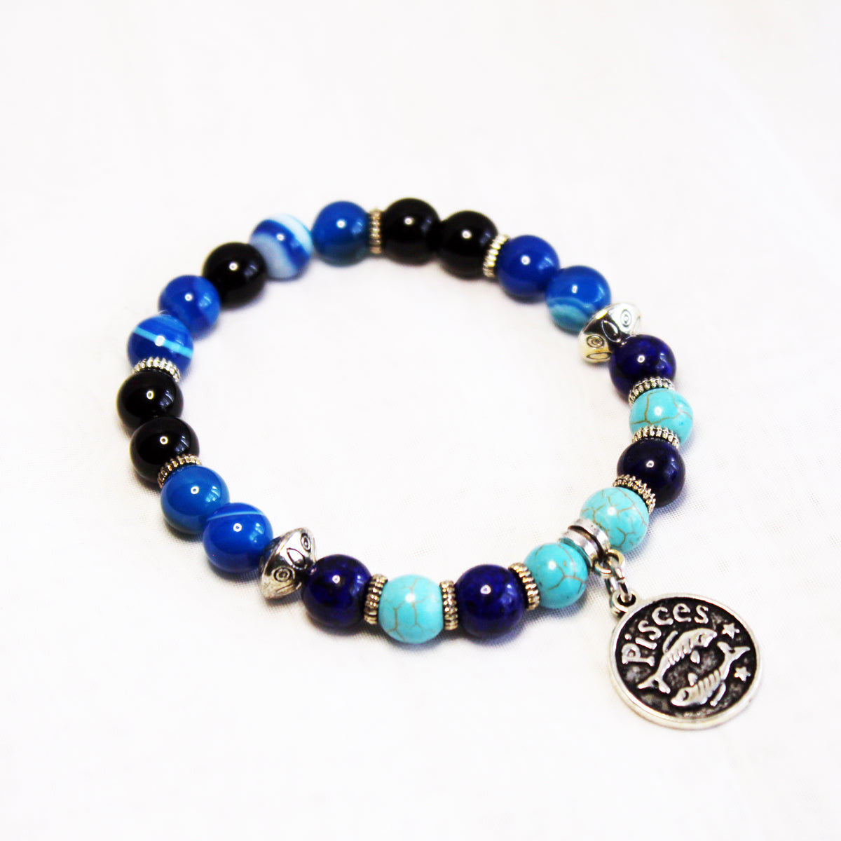Pisces Zodiac Gemstone Bracelet