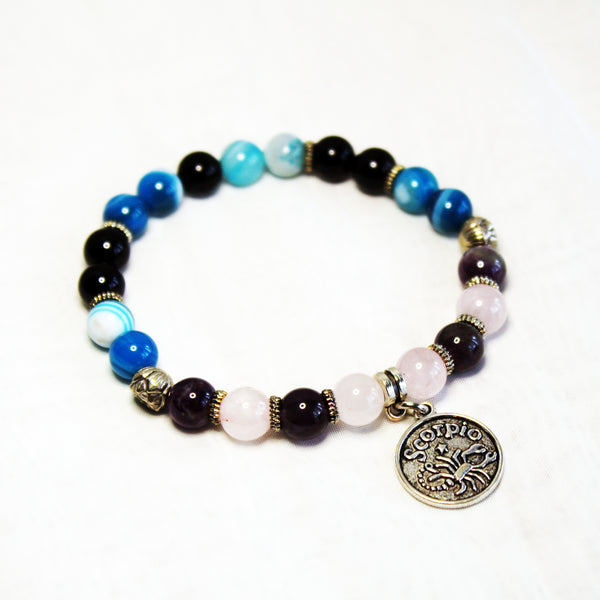 Scorpio Zodiac Gemstone Bracelet