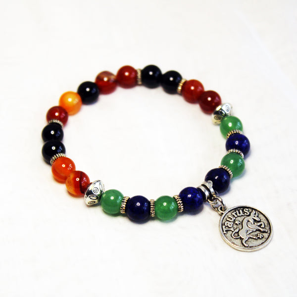 Taurus Zodiac Gemstone Bracelet