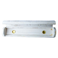 White wooden Chakra Incense Holder ash box