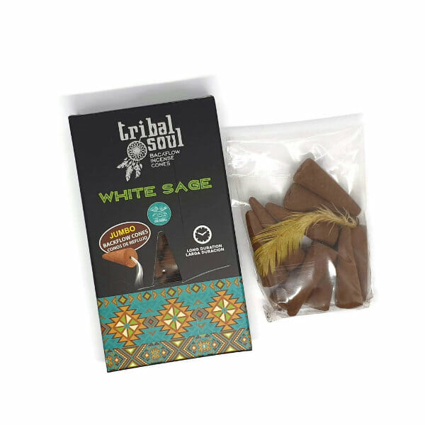 Tribal Soul White Sage Backflow Incense Cones