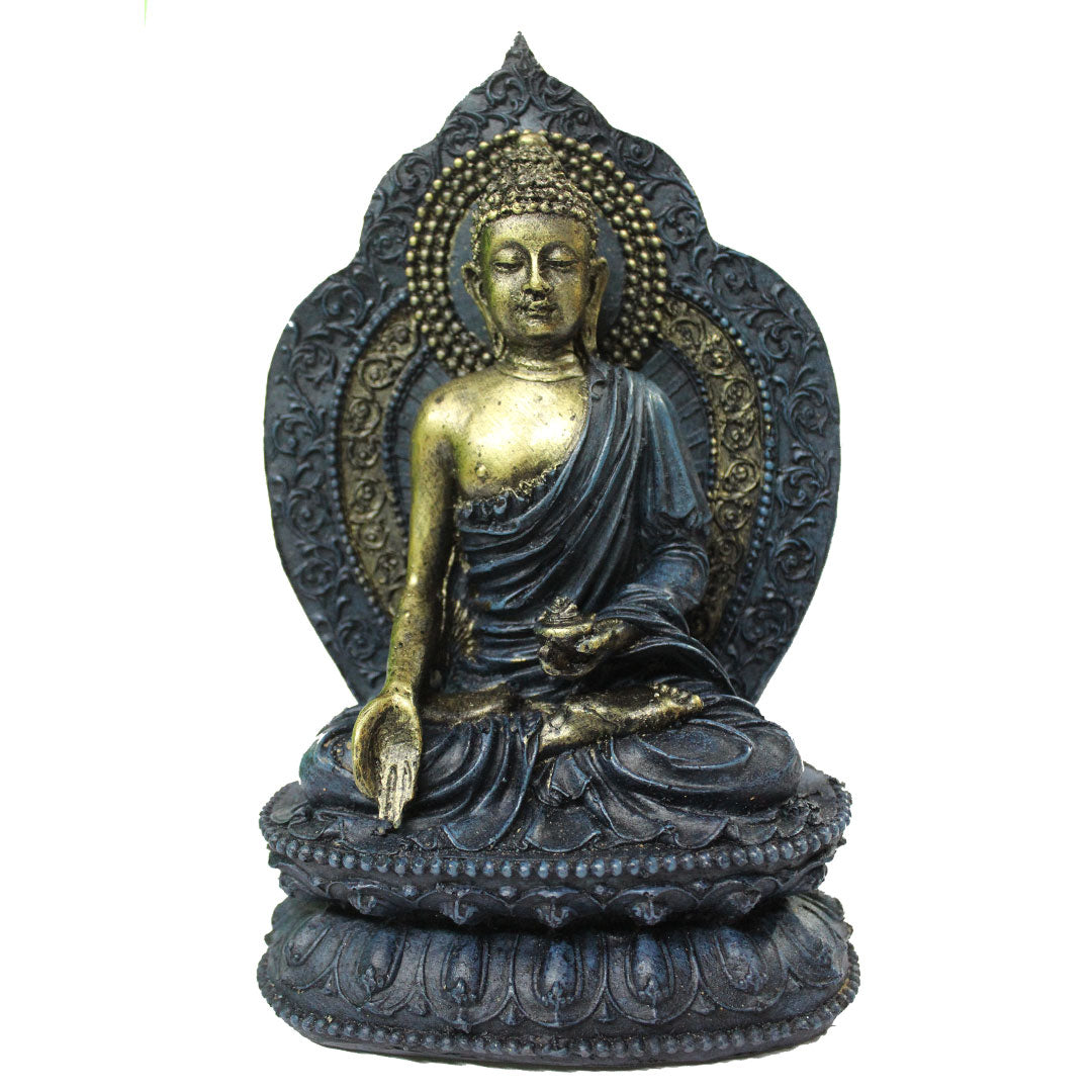 Buddha Aura Statue 26cm Blue